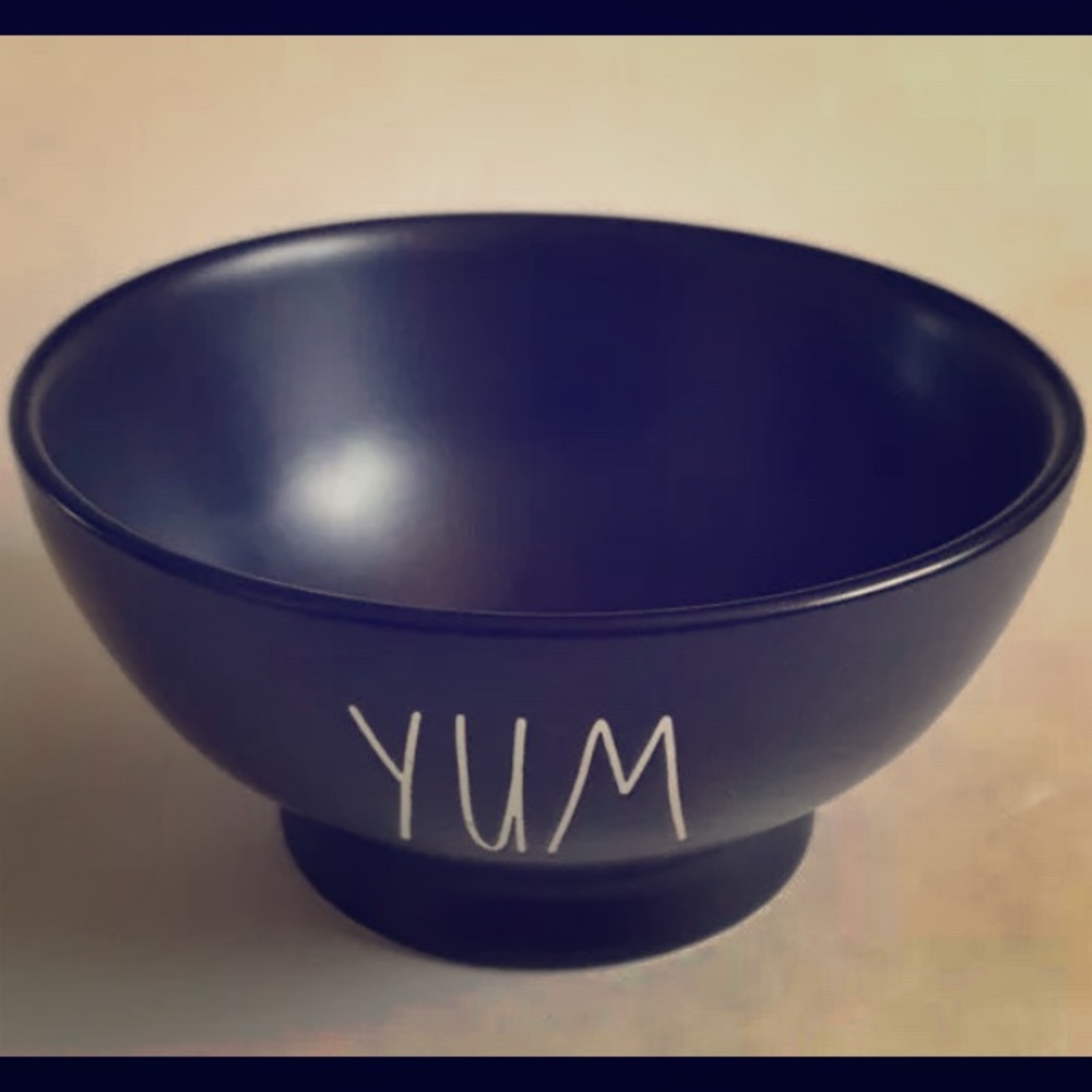 Rae Dunn Yum Cereal Bowl Black
